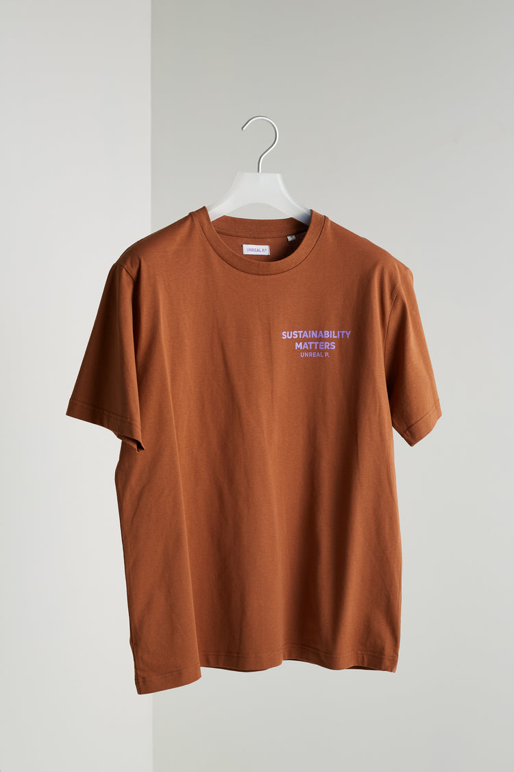 Sustainability Matters Boxy T-Shirt Caramel