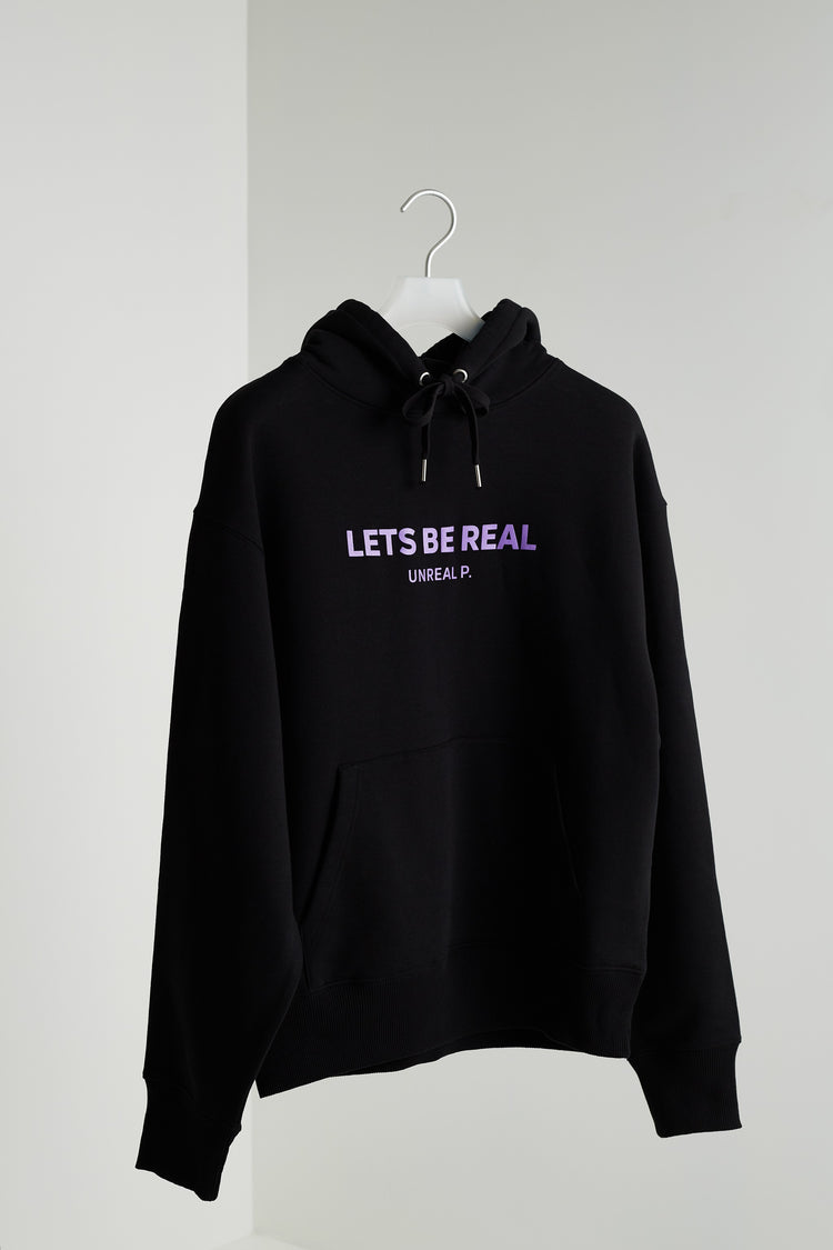 Let's Be Real Hoodie Black