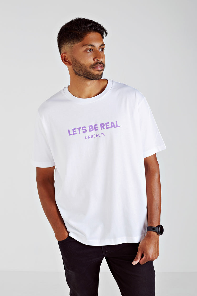 Let's Be Real Boxy T-Shirt White