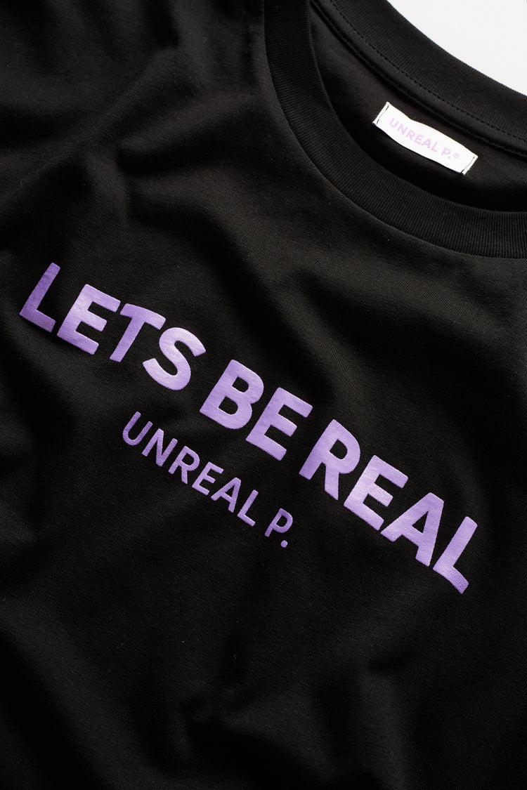 Let's Be Real Boxy T-Shirt Black