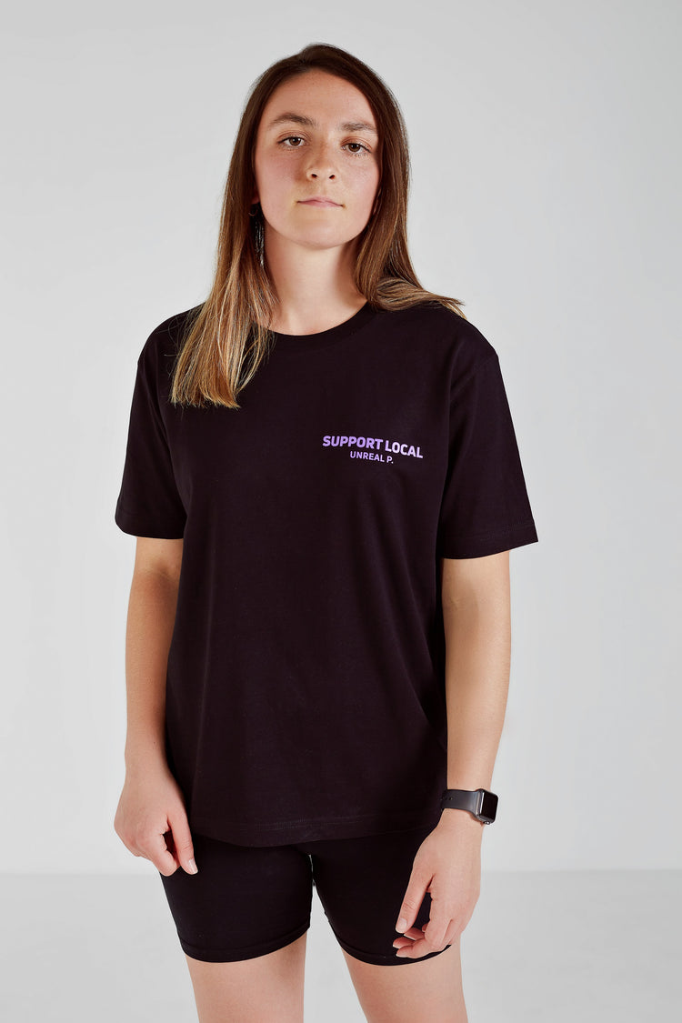 Support Local Boxy T-Shirt Black