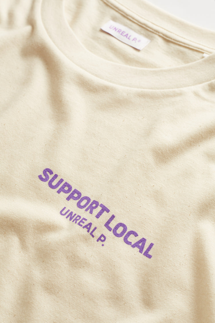 Support Local Boxy T-Shirt Natural Raw