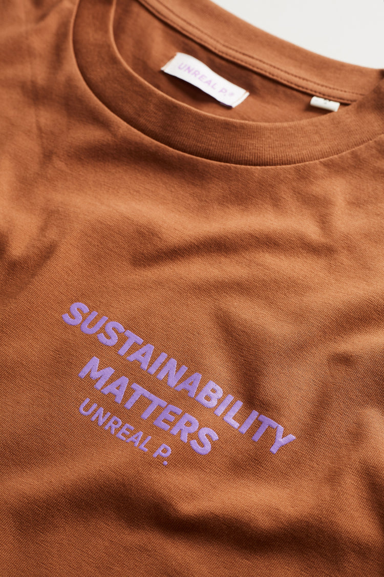 Sustainability Matters Boxy T-Shirt Caramel