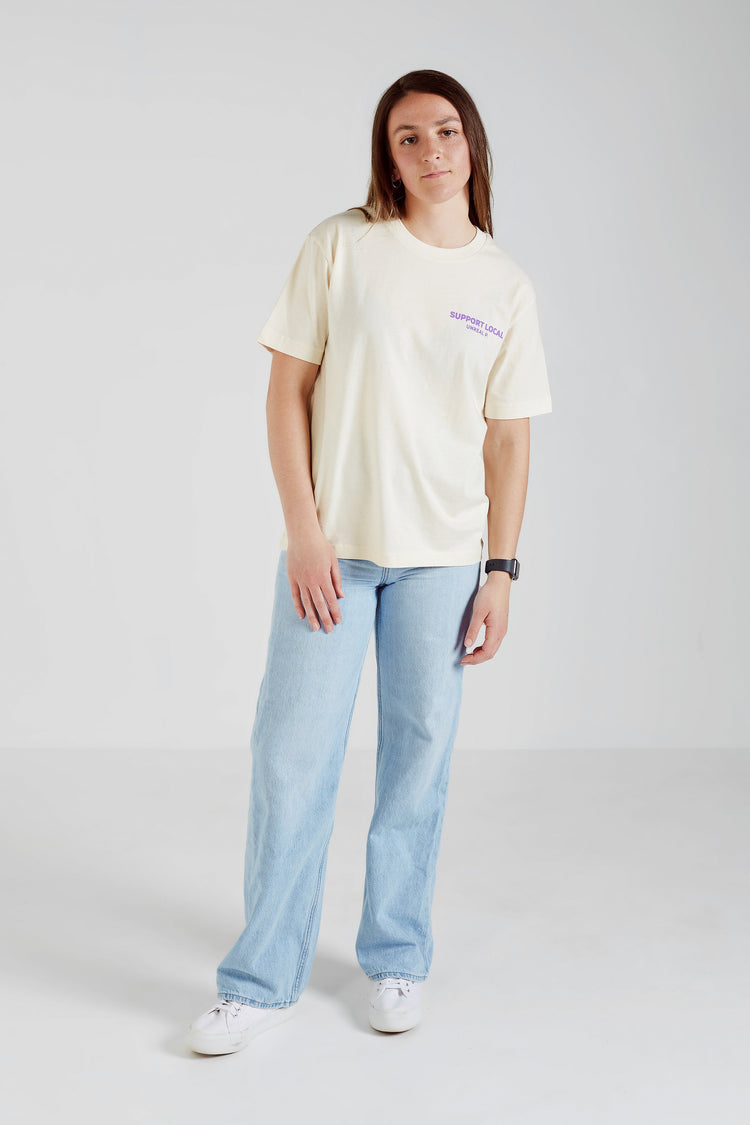 Support Local Boxy T-Shirt Natural Raw