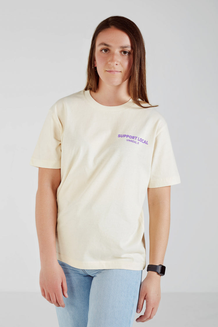 Support Local Boxy T-Shirt Natural Raw