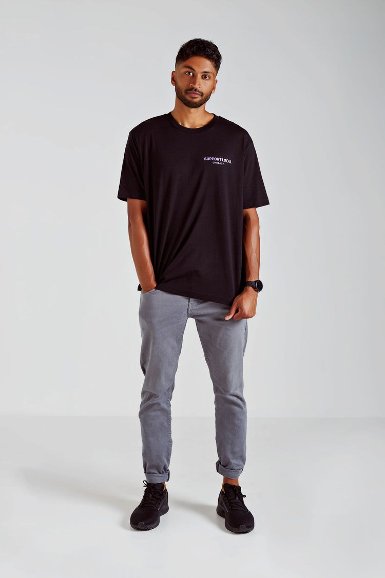 Support Local Boxy T-Shirt Black