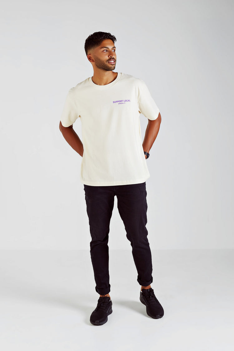 Support Local Boxy T-Shirt Natural Raw
