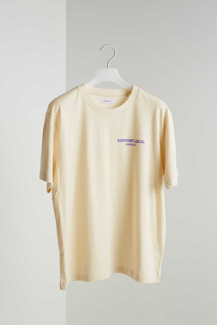 Support Local Boxy T-Shirt Natural Raw