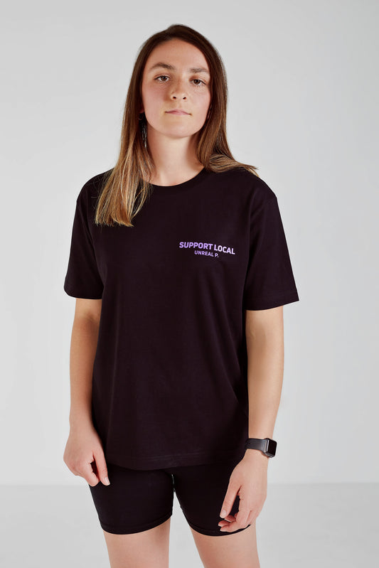 Support Local Boxy T-Shirt Black