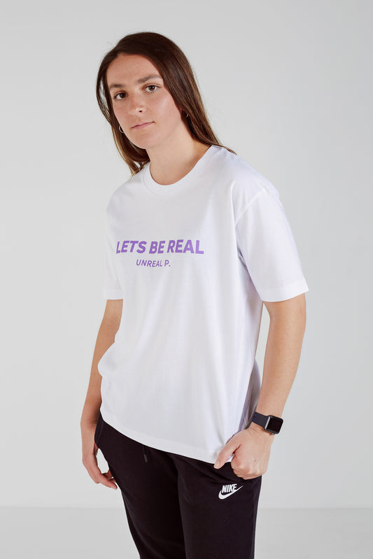 Let's Be Real Boxy T-Shirt White